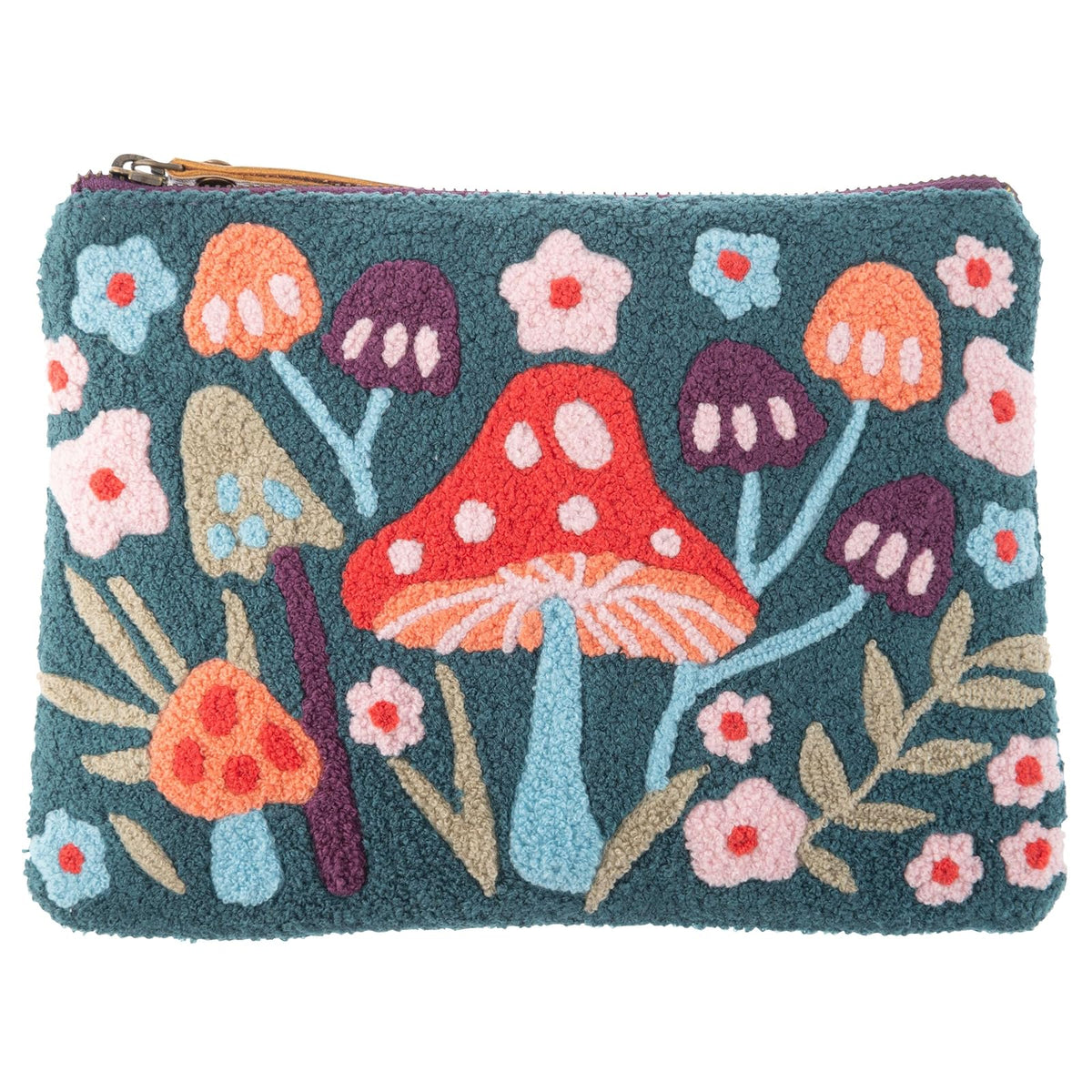 Karma Cosmetic Case, Mushroom, Embroidered Carry All