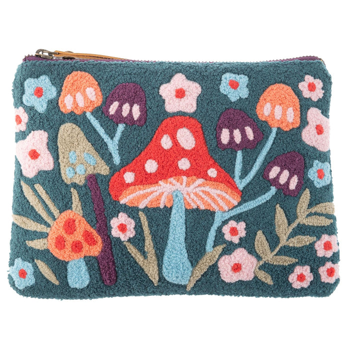 Karma Cosmetic Case, Mushroom, Embroidered Carry All
