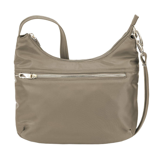Travelon Women's Anti-Theft Tailored Hobo Travel Purse, Sable, One Size