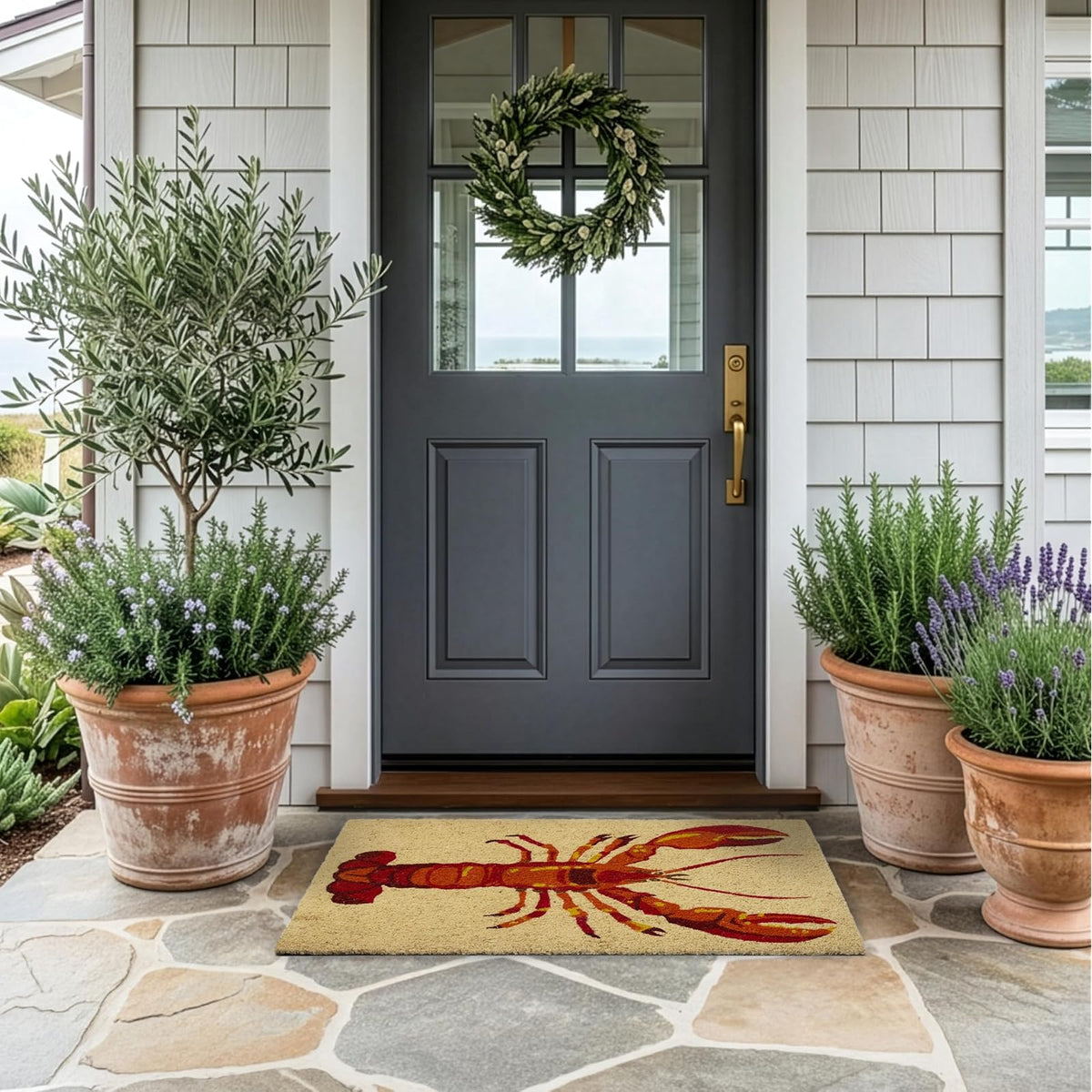 Home Furnishings By Larry Traverso Rug, 1'6" x 2'6" (Rectangular), Lobster