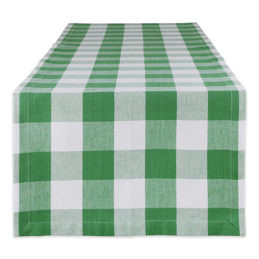 DII Table Runner, 72" x 14" (Runner), Green & White
