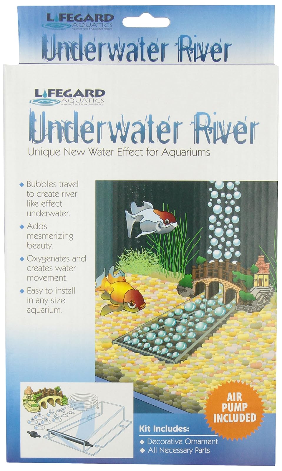 Lifegard Aquatics Underwater River with Air Pump Medium