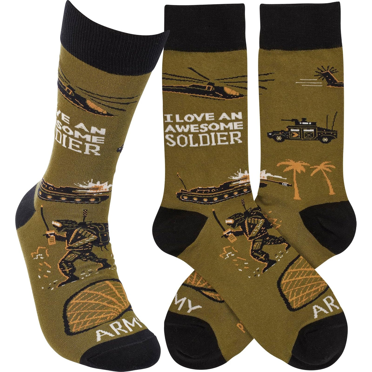 Primitives by Kathy Socks, Olive Green, Modern
