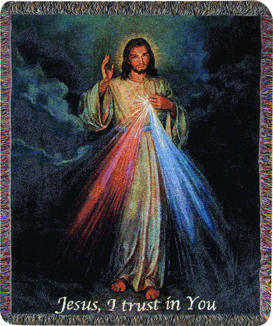 Manual Inspirational Collection 50 x 60-Inch Tapestry Throw, The Divine Mercy,