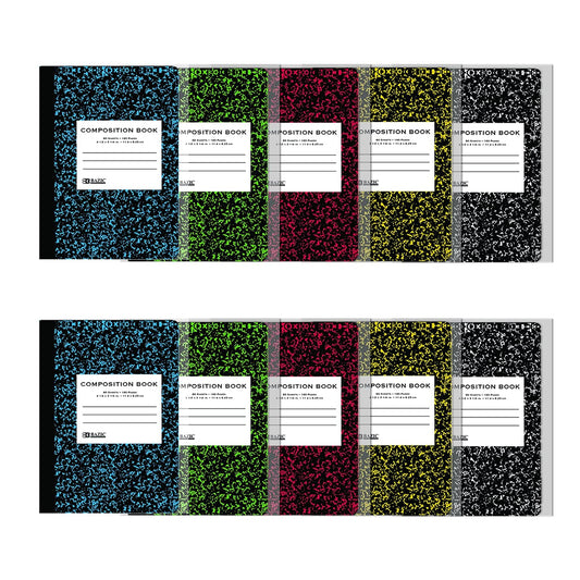 BAZIC Mini Marble Composition Book, 4.5 x 3.25 Inch, 80 Sheets - Pack of 2