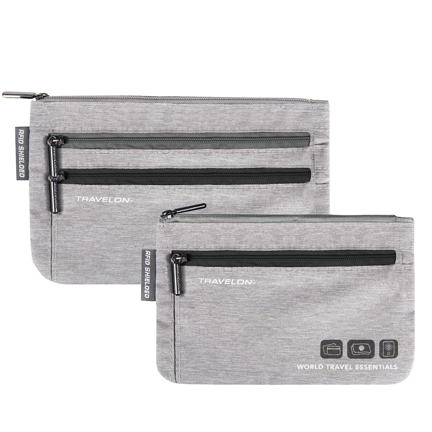 Travelon World Travel Essentials Set, Gray Heather, One Size