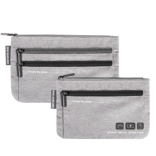 Travelon World Travel Essentials Set, Gray Heather, One Size