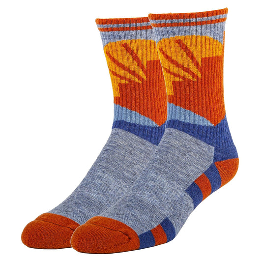 Oooh Yeah Socks Sock It Up Men & Women Hiker Merino Wool Micro Crew Socks Cushion (Crestline, ML)