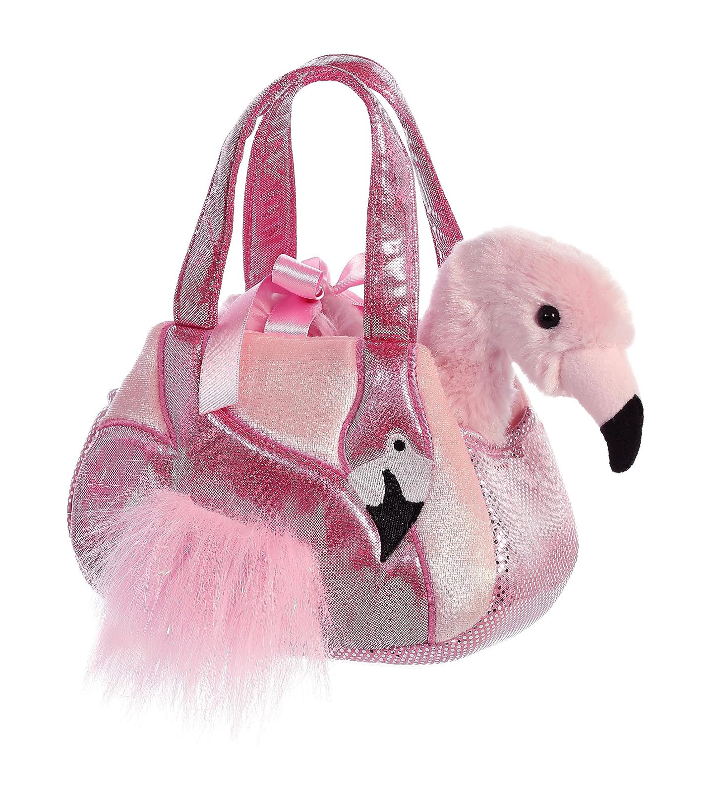 Aurora World Fancy Pals Luxe Boutique Purse Pet Carrier Ava Flamingo