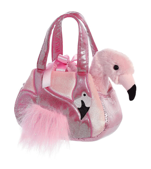 Aurora World Fancy Pals Luxe Boutique Purse Pet Carrier Ava Flamingo