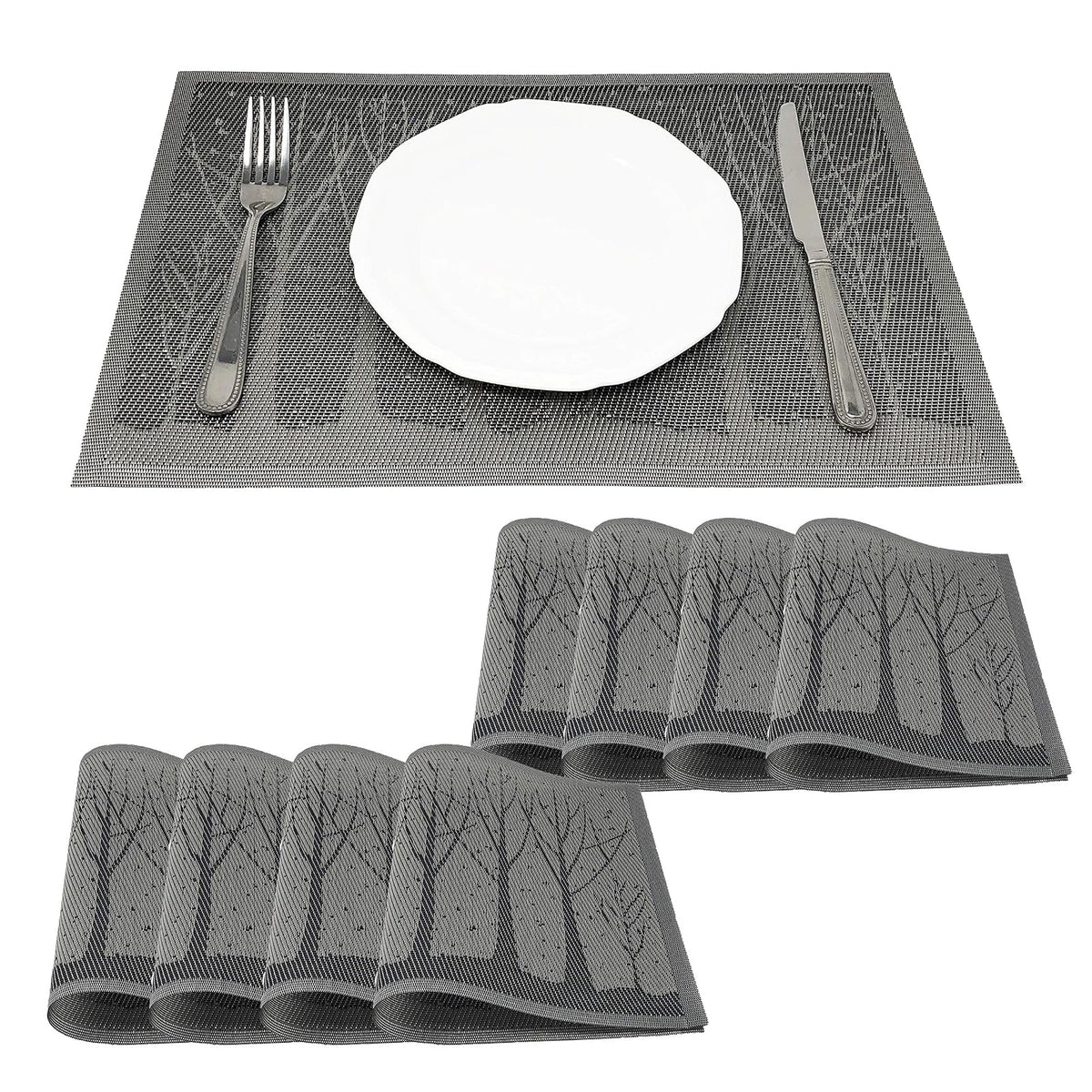 allgala Placemat, Large, Silver Trees