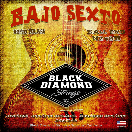 Black Diamond Strings® N248B Bajo SextoBrass (Ball) 024/.024 | .034/.034 | .046/.046 | .030/.056 | .074/.034 | 092 .046
