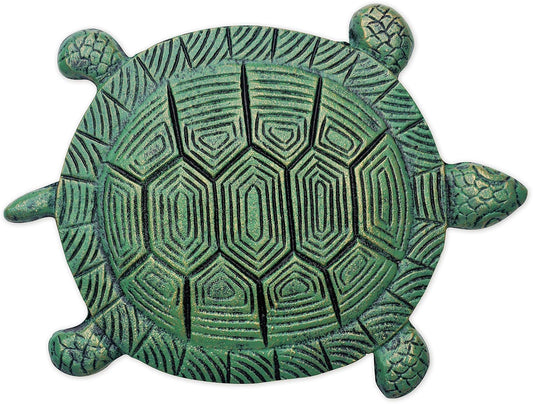 Sunset Vista Design Green Turtle Garden Stepping Stone,13-inch Long, Cast Iron