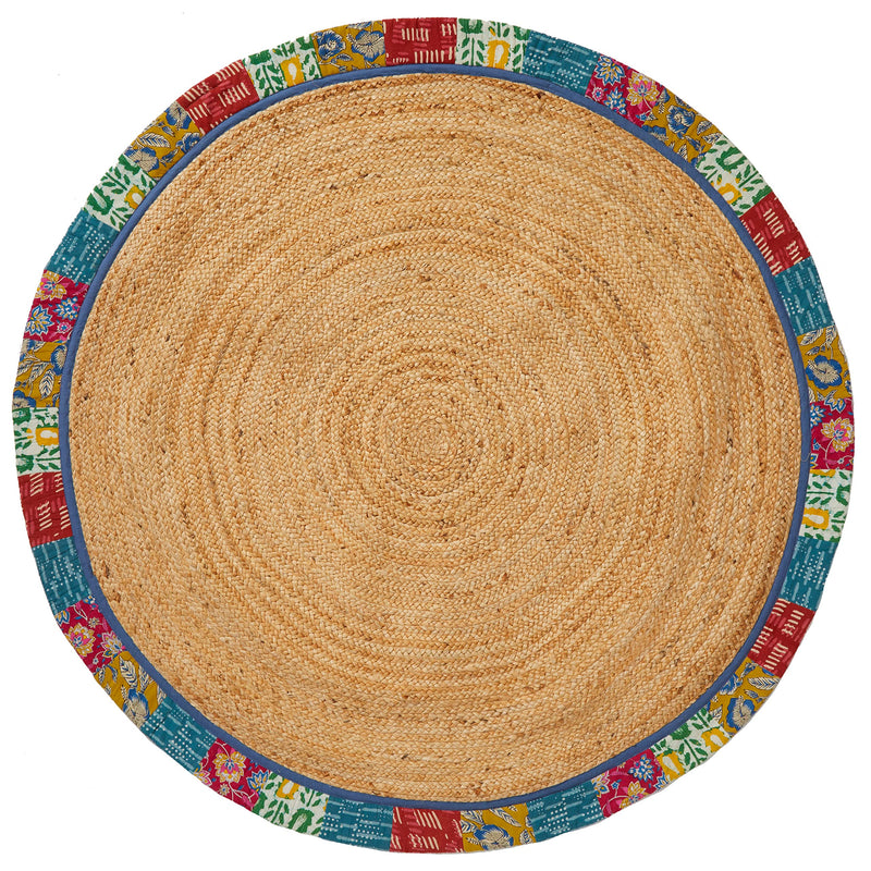HF by LT Tallulah Printed Round Jute Rug, 5&