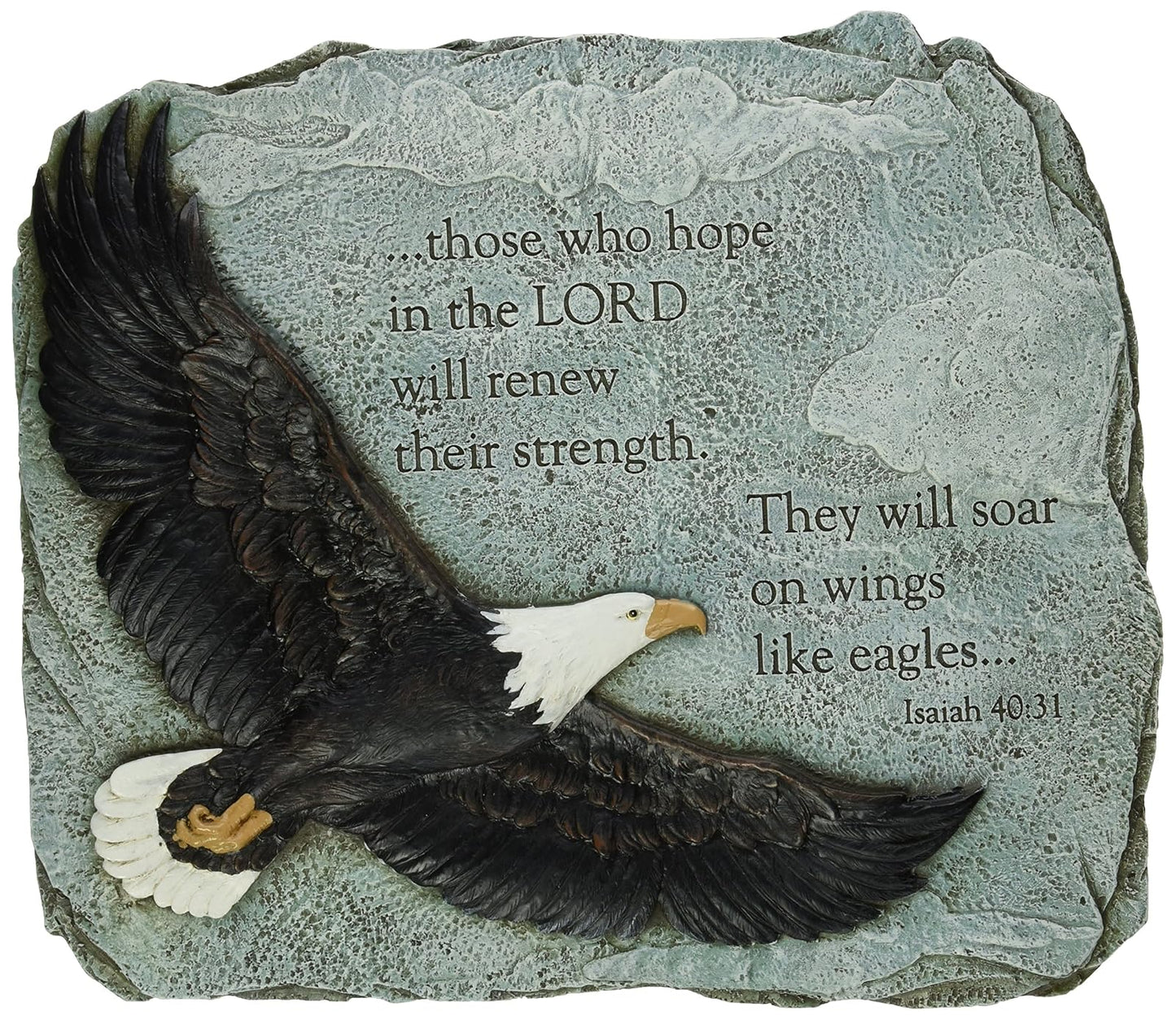 Roman Joseph Studio 60873 Soaring Eagle Garden Stone with Verse They Will Soar on Wings Like Eagles Isaiah 40:31, 11-Inch