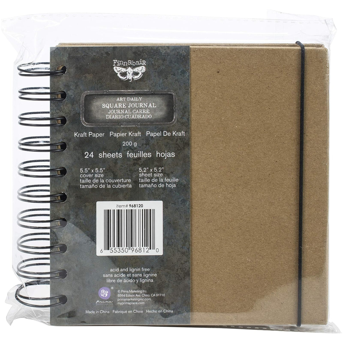 PRIMA MARKETING INC Blank Book, One Size, Art Daily Chipboard Journal 5.5x5.5 -