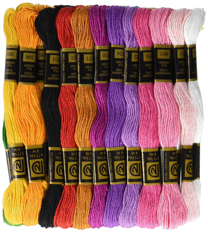 Design Works Crafts Janlynn Cotton Embroidery Floss Pack 8.7 Yards 36/Pkg-Pastel Colors