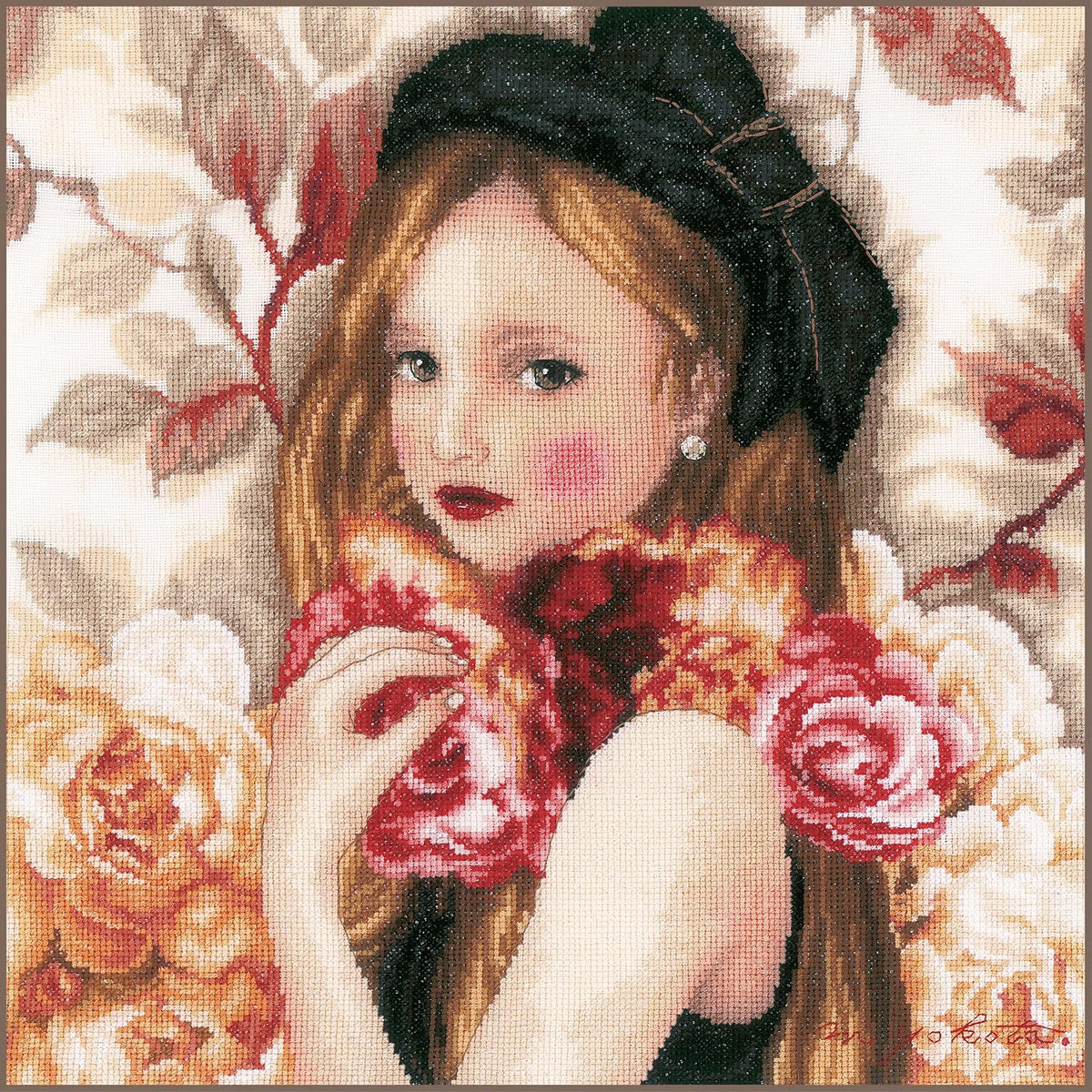 Lanarte Art Craft Kit, 1, I Hold Roses (30 Count)