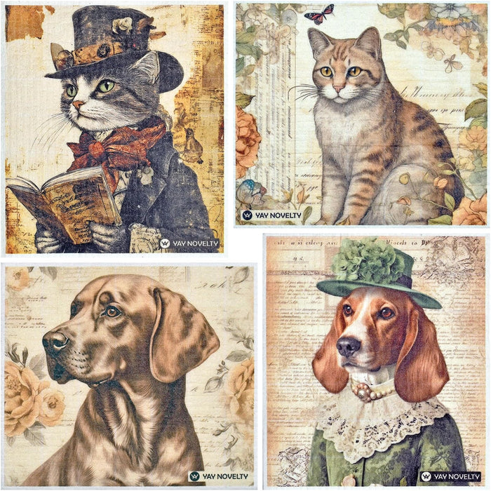 YAY NOVELTY Towel, Vintage Pets, Vintage