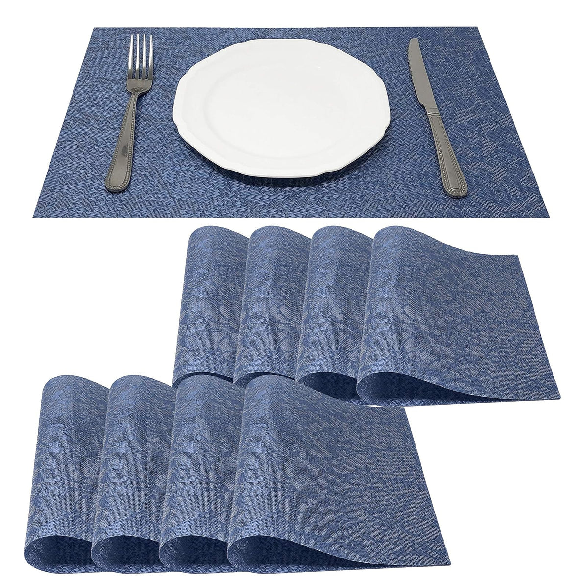 allgala Placemat, 18 x 12 inches, Blue Floral