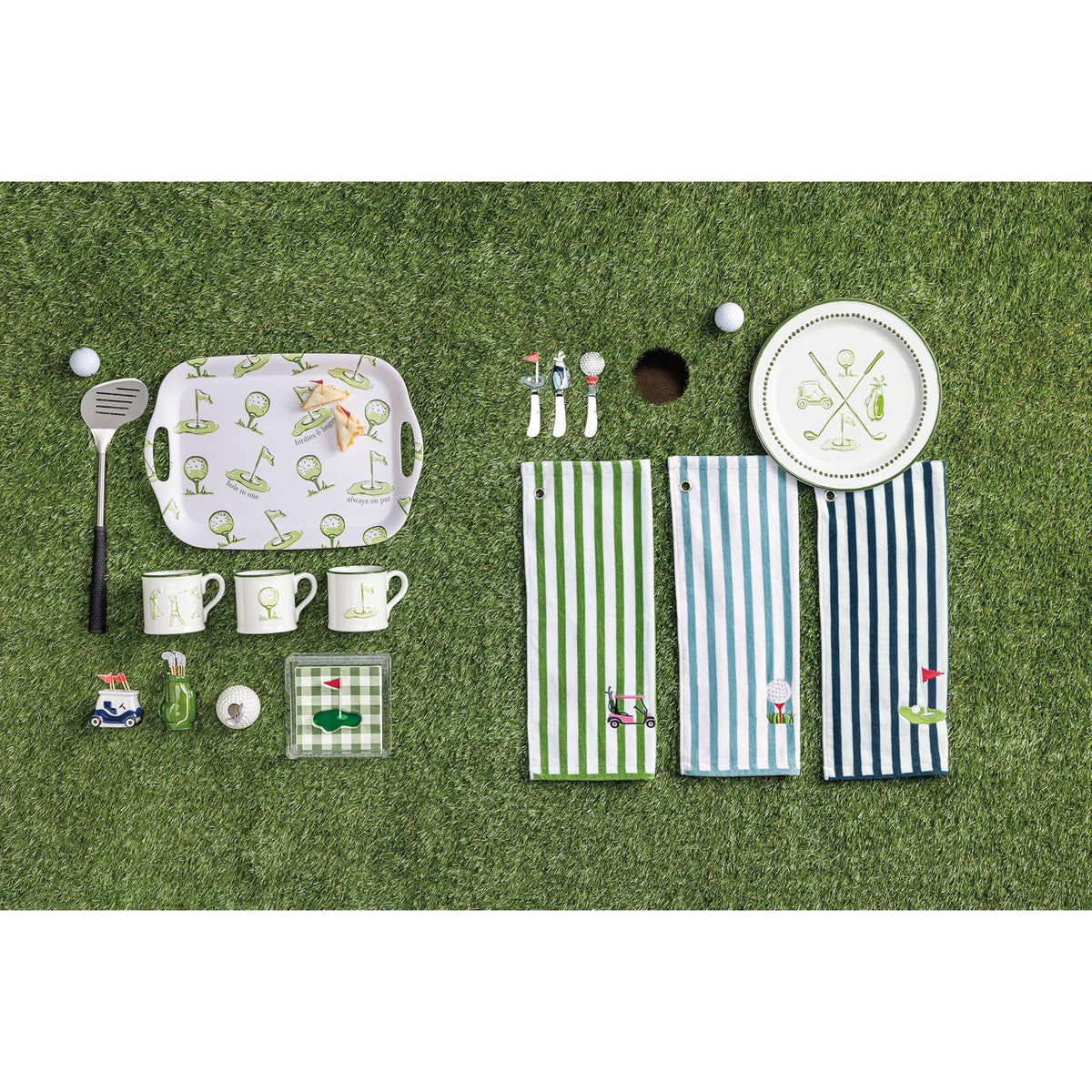 Mud Pie Napkin Holder, 6" x 6", Green