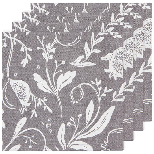 Now Designs Cloth Napkin, 18" x 18" (Set of 4), Pomegranates