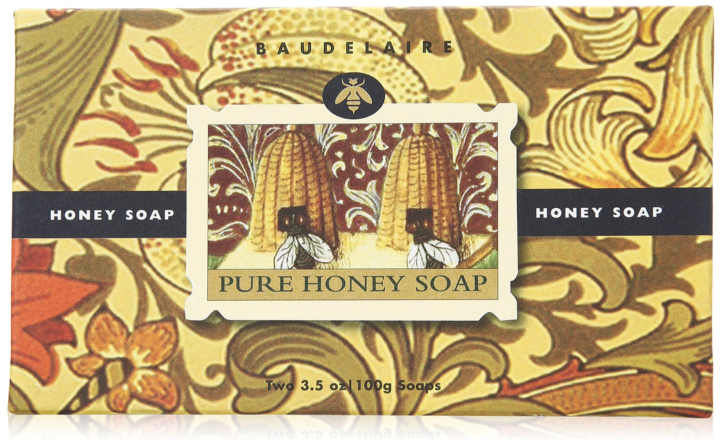 Baudelaire Two Bar Pure Honey Soap, 3.5 ounce each