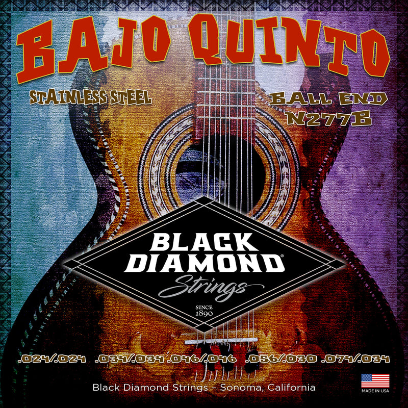 Black Diamond Strings® N277B Bajo Quinto Stainless Ball End .024 | .034 | .046 | .056 030 | .074 .034