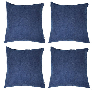 allgala Decorative Pillow Cover, 18" x 18" (Pack of 4), Navy