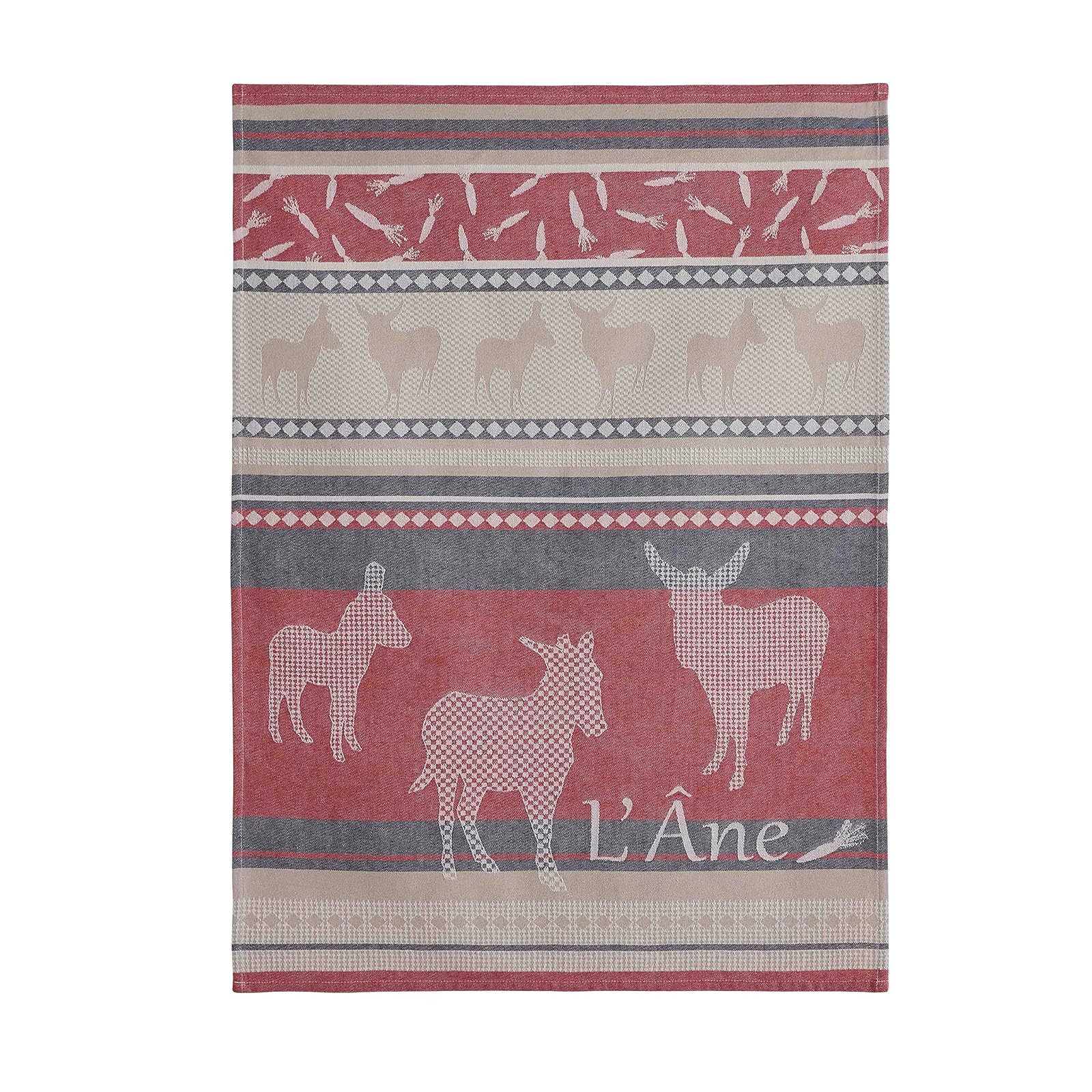 Coucke French Cotton Jacquard Towel, Le Anes, 20-Inches by 30-Inches, 100% Cotton