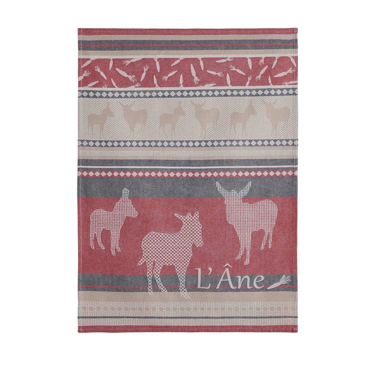 Coucke French Cotton Jacquard Towel, Le Anes, 20-Inches by 30-Inches, 100% Cotton