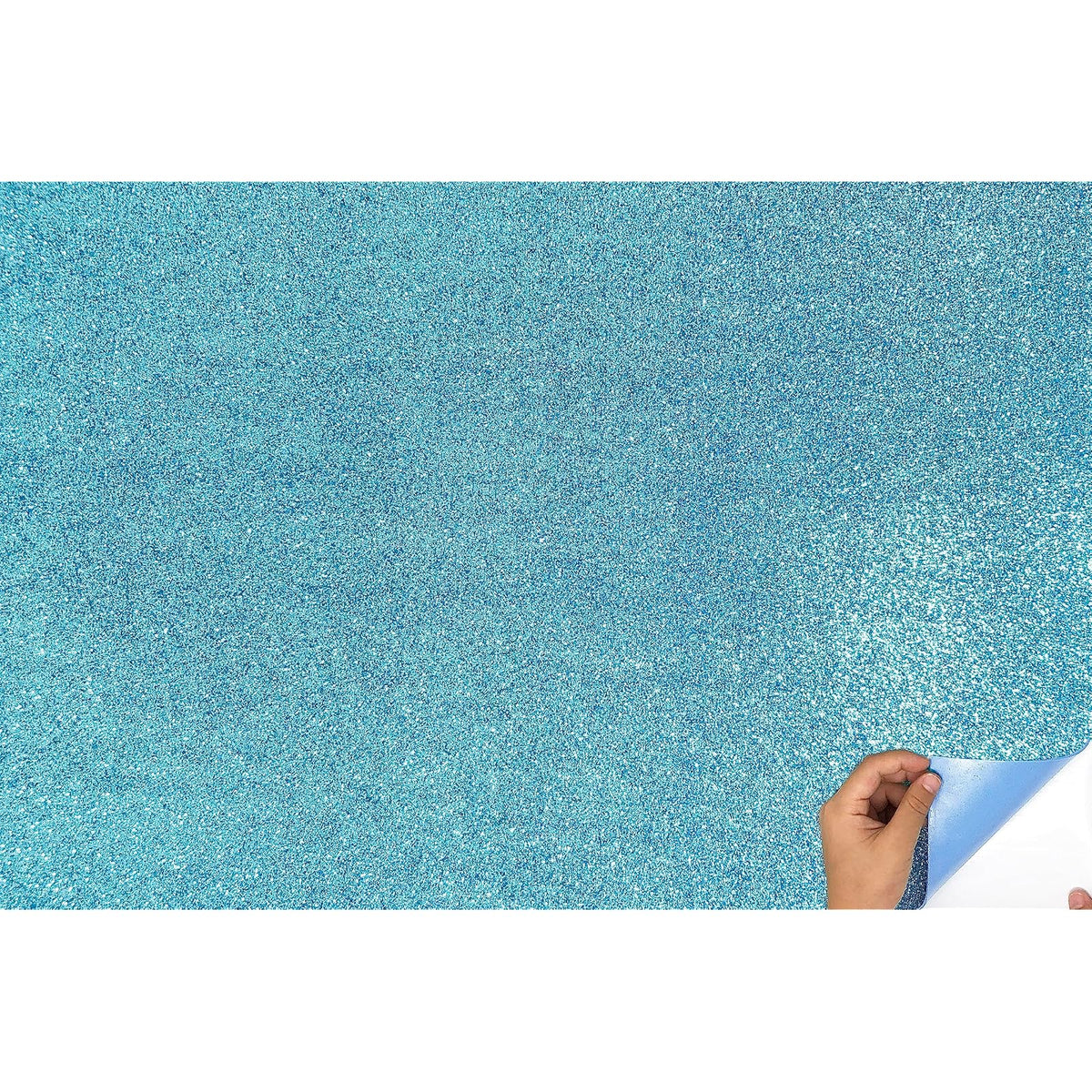 allgala Glitter, 12x16-Adhesive, Light Blue