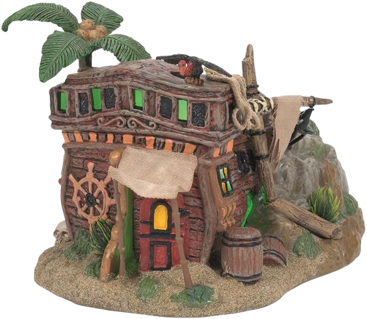 *Department 56 Snow Village Halloween Pirate Haven Hideaway Light Building