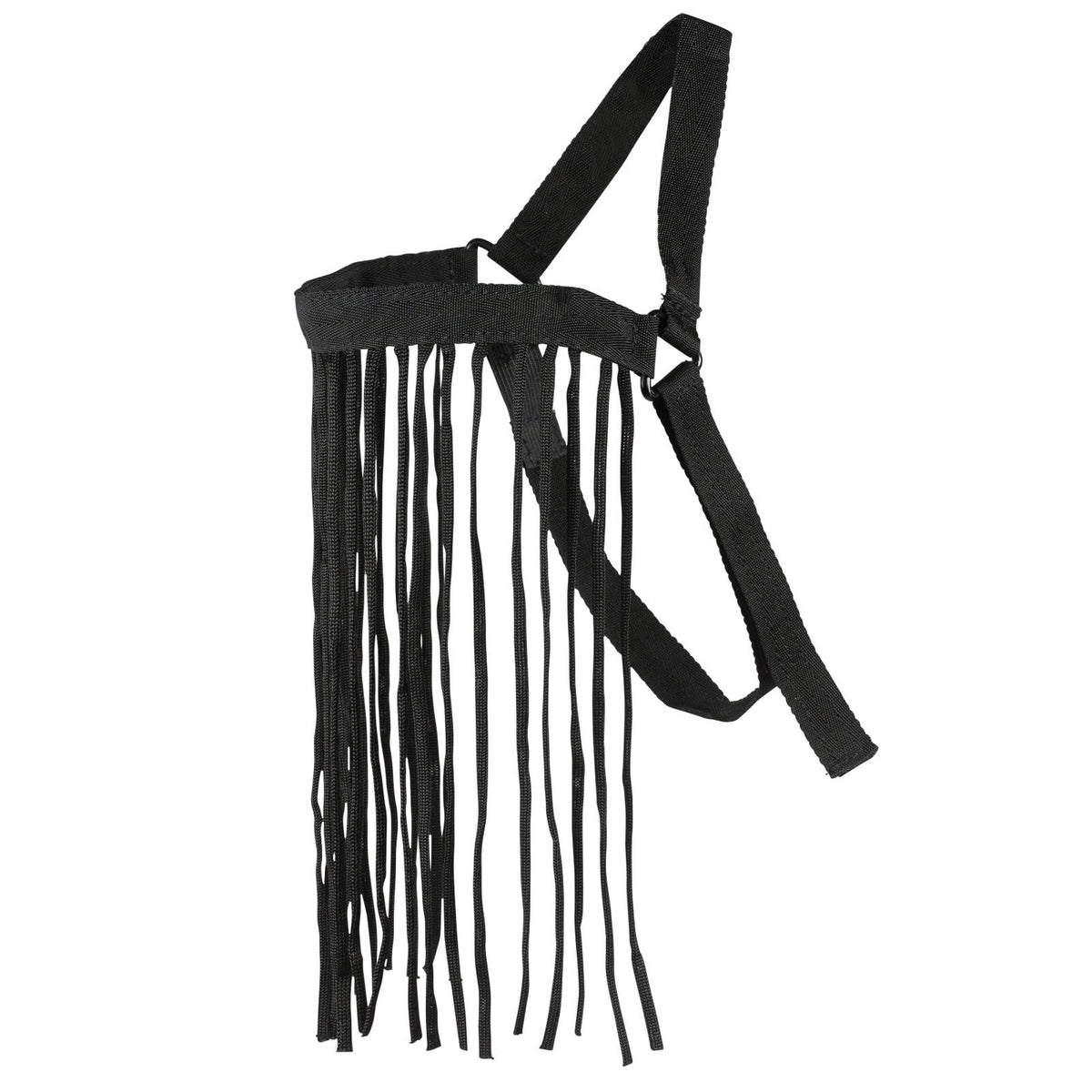 Horze Simple Lightweight Insect and Fly Veil for Sensitive Horses - No Halter Needed - Black - L