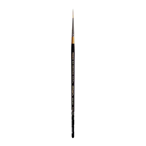 KingArt Original Gold 9050 Series , Premium Artist Brush, Golden TAKLON Script Liner-Size: 18/0