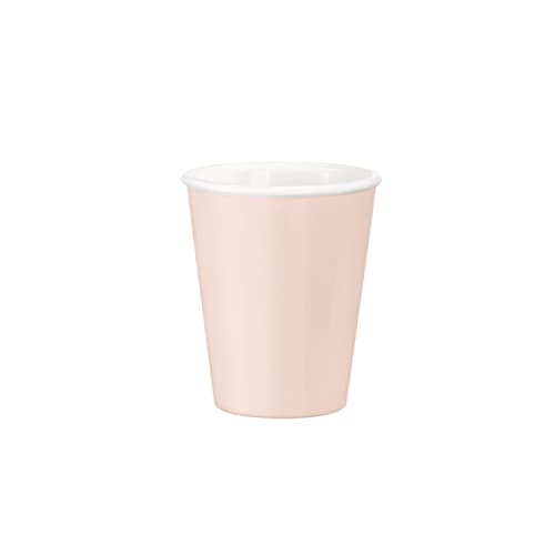 Bormioli Rocco 400899MTX121313 Tea Cup - Opal Glass (No Handle), Set of 12, 7.25 oz, Pink