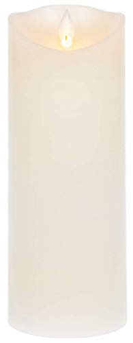 Ganz ARG3216 Wax LED Pillar Candle, Ivory, 8-inch Height