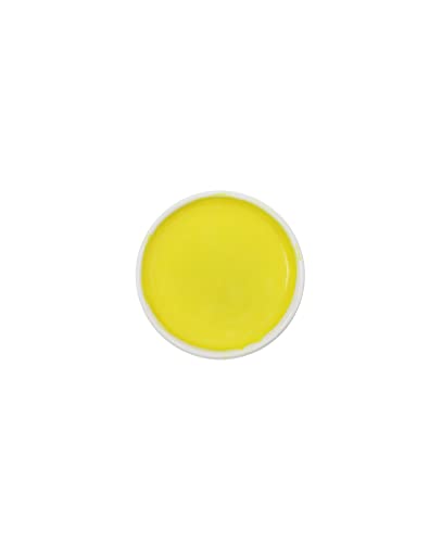 Yasutomo WC216-3 Sumi-e Lemon Yellow Japanese Watercolor, Porcelain, 2.87-inch Diameter