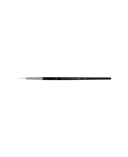 Yasutomo Silverado Brush, White Nylon, Size 6