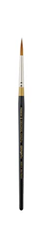 KingArt Original Gold 9020 Series , Premium Artist Brush, Golden TAKLON MAX Round-Size: 6, 6