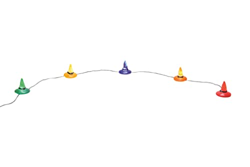 Department 56 Village Halloween Accessories Lit Witch Hat String of Lights, 32.5 Inch, Multicolor
