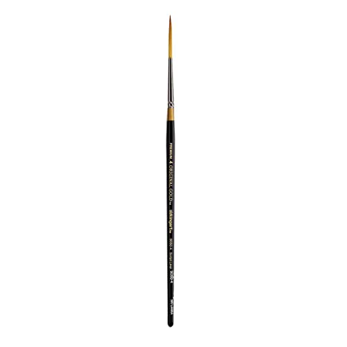 KingArt Original Gold 9050 Series , Premium Artist Brush, Golden TAKLON Script Liner-Size: 4, 4