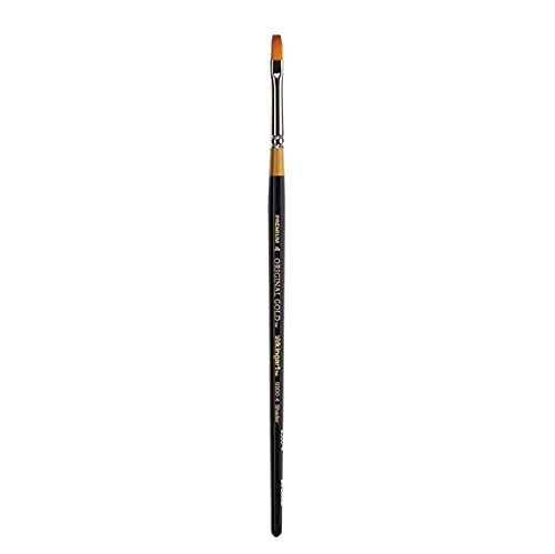 KingArt Original Gold 9300 Series , Premium Artist Brush, Golden TAKLON Shader-Size: 4, 4