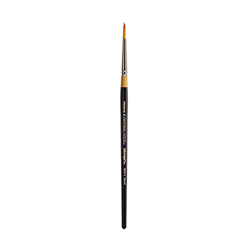 KingArt Original Gold 9000 Series , Premium Artist Brush, Golden TAKLON Round-Size: 4, 4