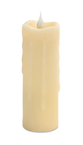 Melrose International Ivory Simplux LED Votive W/6 Hour Timer, Wax/Plastic, 2-inch Depth x 6-inch Height (Requires 2 AA Batteries, Not Included)