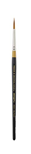 KingArt Original Gold 9020 Series , Premium Artist Brush, Golden TAKLON MAX Round-Size: 4, 4