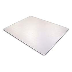 Floortex Ecotex Enhanced Polymer Chair Mat for Carpets up to 3/8" Thick, 30" x 48", Rectangular, Clear (FCECO113048EP)