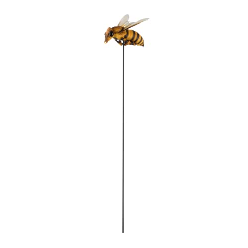 Esschert Design 37000552 Bee on Pole Garden Decor, Resin