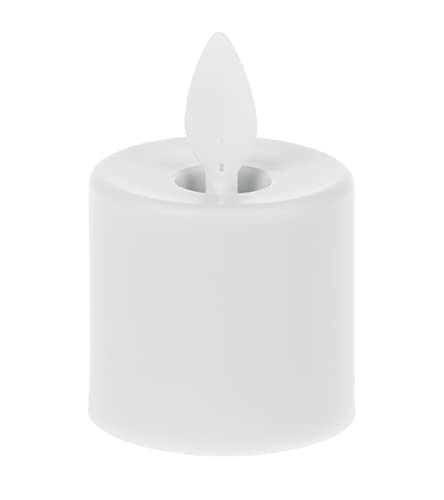 Ganz Moving Flame Tealights, Resin, 1.50-inch Square, 1.50-inch Height, White