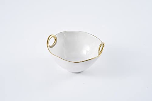 Pampa Bay Medium Bowl with Golden Handles